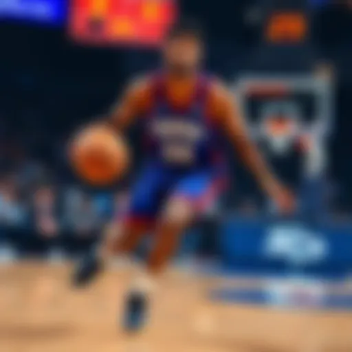 Harrison Barnes dribbling the ball during a game while looking for an open teammate to assist.