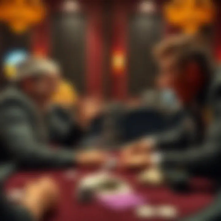 A player angrily confronts another at the poker table while a dealer intervenes, showcasing tension and disagreement over game etiquette.