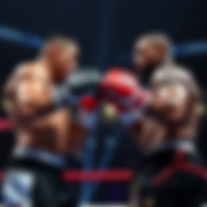 Hernandez and Strickland face off in the ring, showcasing their striking skills before the match.