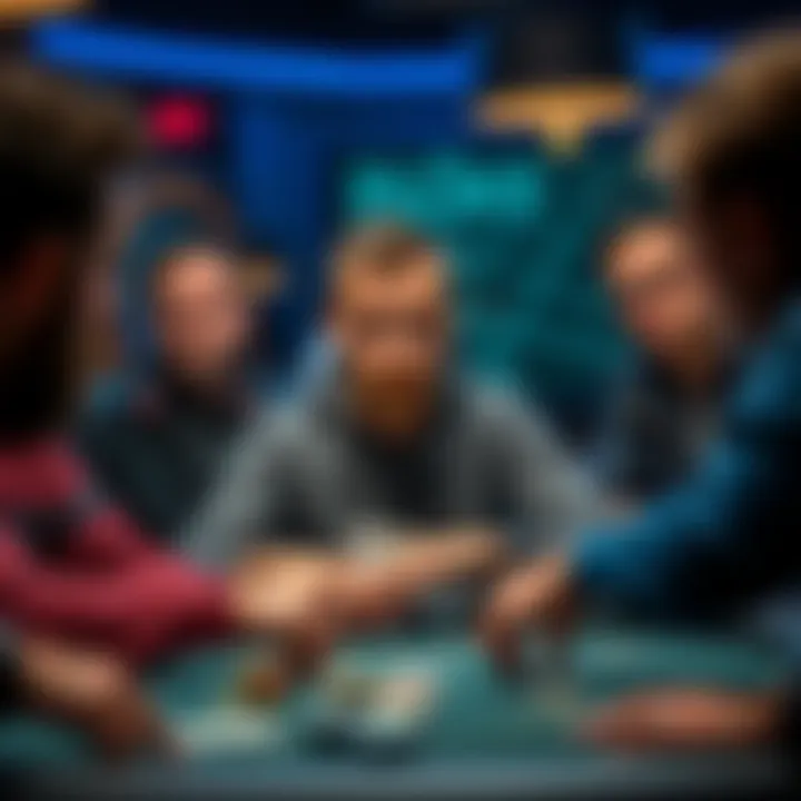 Player Makes a Hero Fold at Poker Table A tense moment at a $1/$3 poker table as a player decides to fold a strong hand, looking surprised and focused, while other players observe intently.