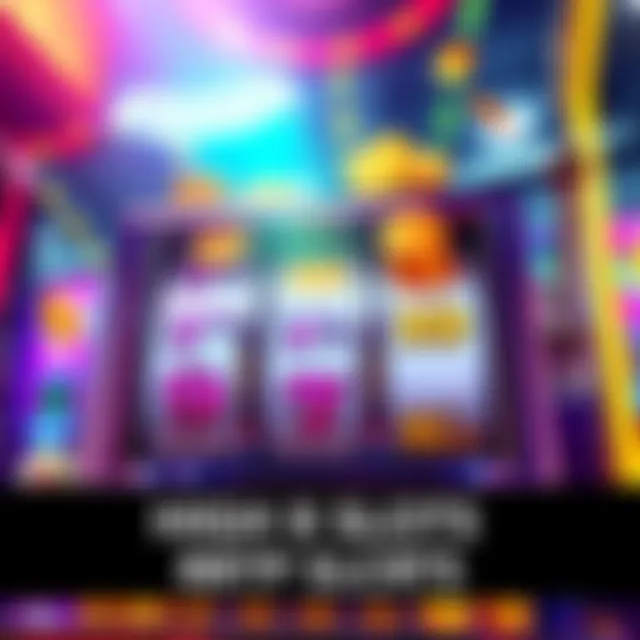 Colorful slot machine displaying high return-to-player rates with coins and symbols