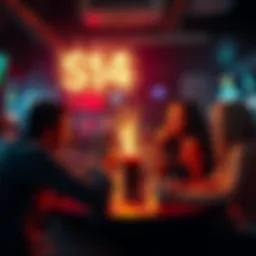 A group of friends celebrating a big win at a sports bar while placing bets on parlays