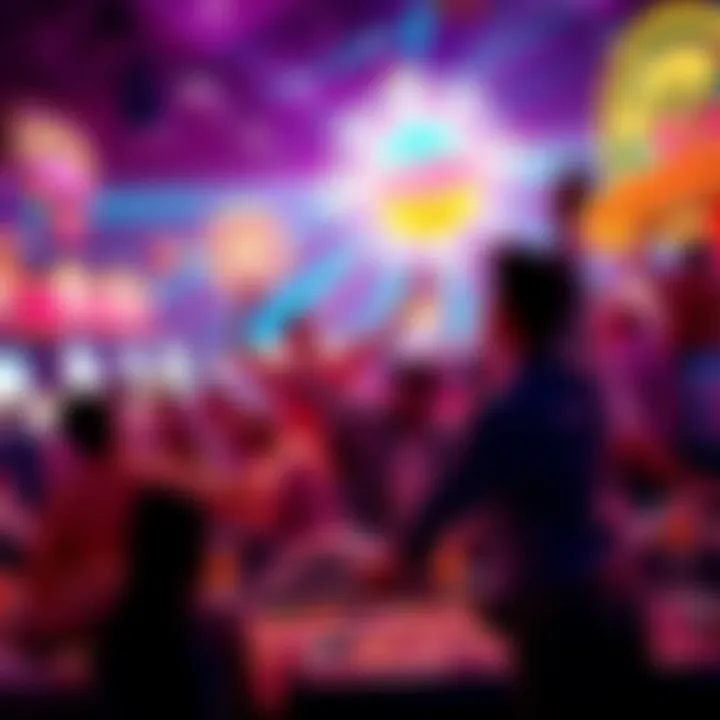 People celebrating big wins at a casino during a vibrant night of gambling