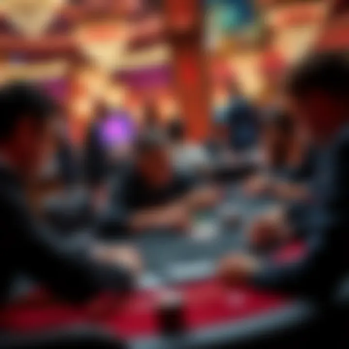 A blackjack table at Aria Casino during a tense moment, showing players focused on their cards, with one player visibly upset after losing a large bet, while others look on.