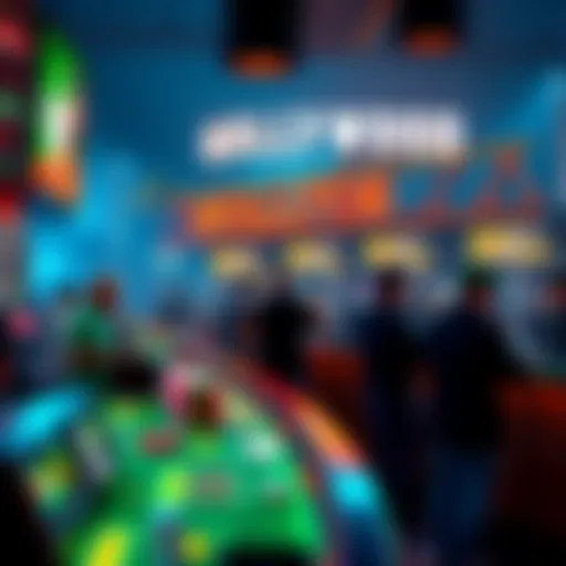 A vibrant Hollywood setting with top players placing bets, excitement in the air, and a focus on potential winners.