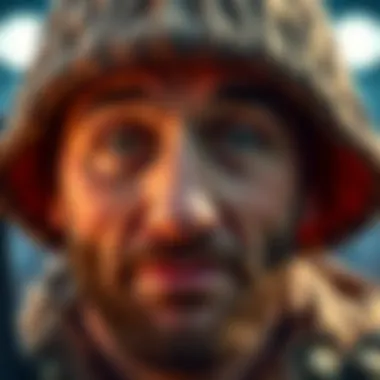 Hooper's chin controversy Close-up of Hooper showing his chin, sparking debates among fans about his appearance.