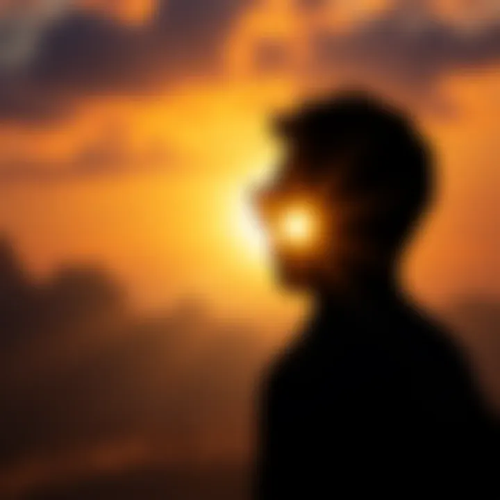 A person gazing at a sunrise, symbolizing hope and new beginnings during difficult times.