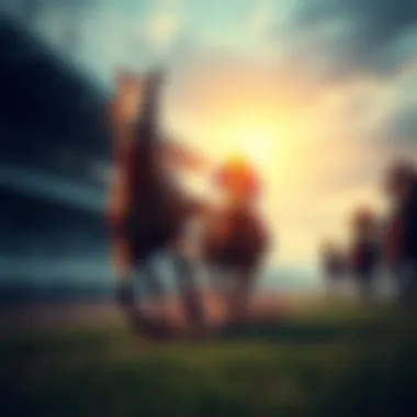 A horse faltering on the racetrack with a distressed jockey