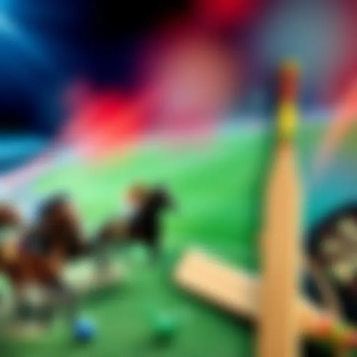 A collage featuring horses racing, dartboards, and cricket bats to represent various sports betting picks for the day.