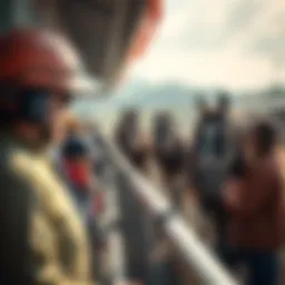 People at a horse racing event engaging in betting activities, surrounded by lively spectators and horses