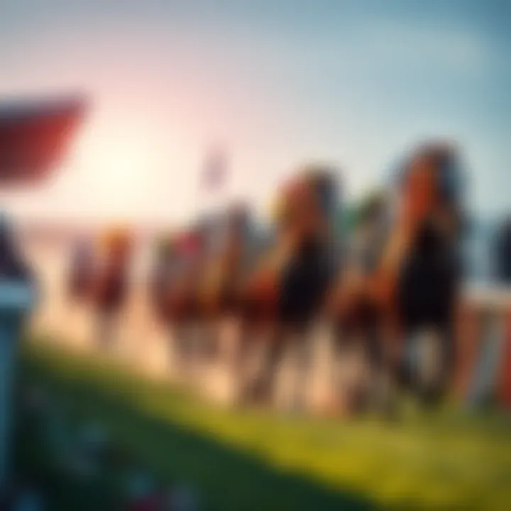 Horse racing event at Fairyhouse A thrilling horse racing scene at Fairyhouse with horses racing down the track