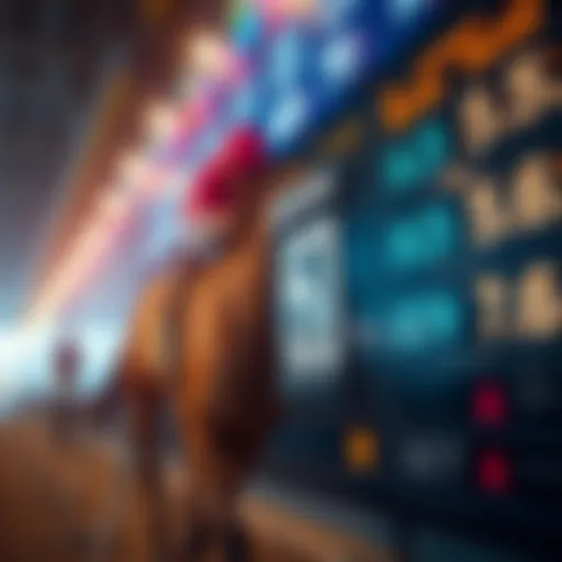 A close-up of a horse racing board displaying various racing numbers and metrics for beginners to understand