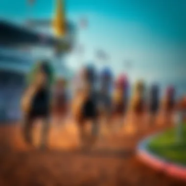 Horses compete on the track during the Kentucky Derby at Churchill Downs.