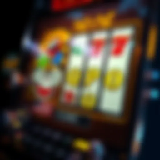 A close-up of the Huff n Puff slot machine display showing colorful symbols and a player's bet amount, highlighting the game's appeal and winning potential.