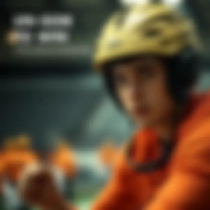 A focused person in sports gear with a determined expression, preparing for a tournament, symbolizing the link between hunger and performance.