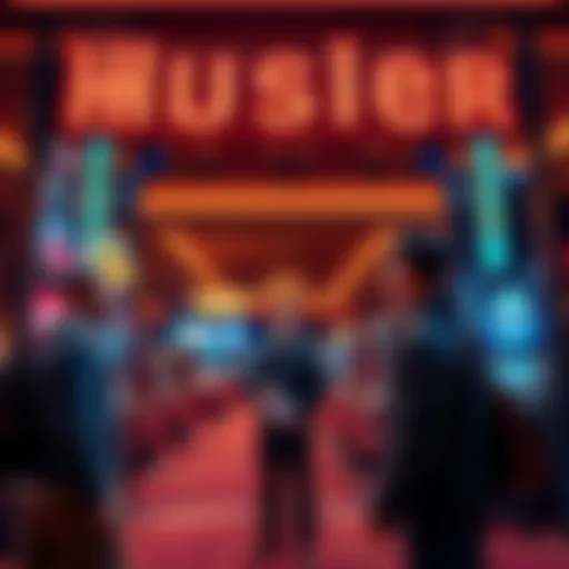Patron showing ID at Hustler Casino entrance for new entry requirement