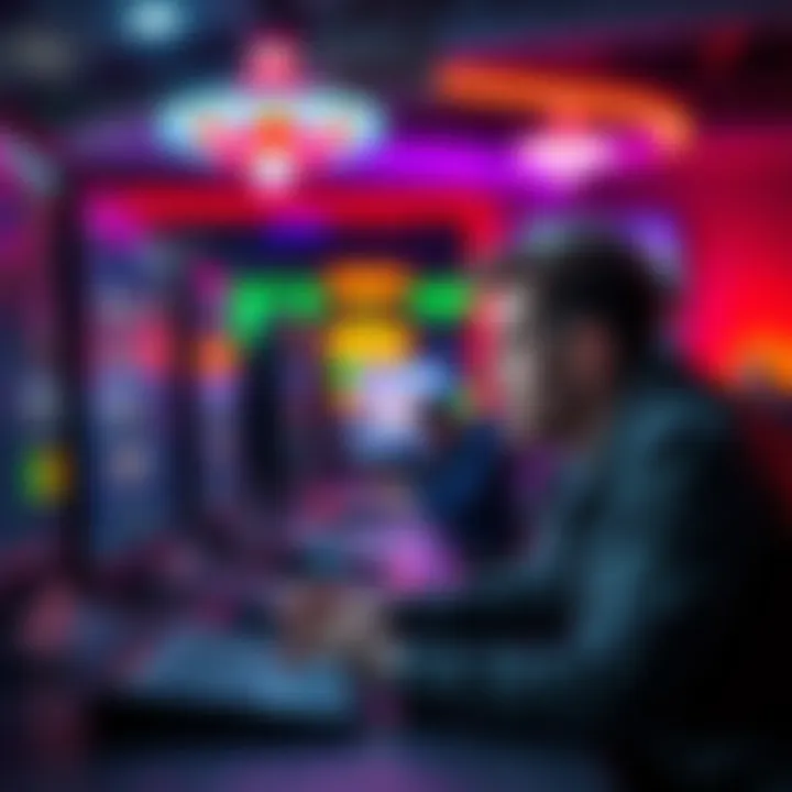 A frustrated player looking at their computer screen while trying to log into Ignition Casino.