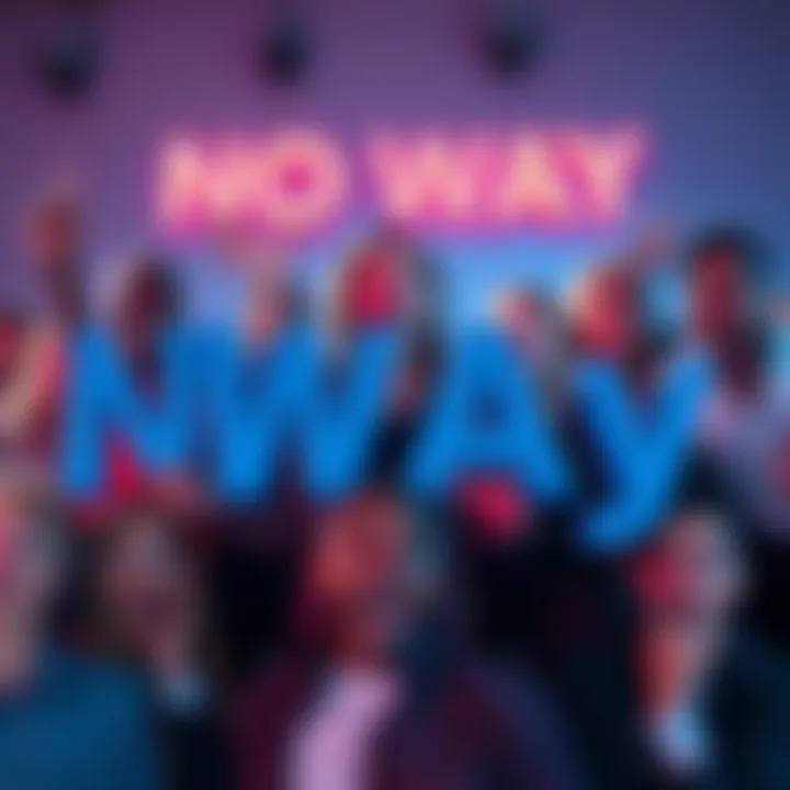 Impact of No Way in Pop Culture A group of diverse people expressing surprise and excitement with the phrase 'No Way' featured in bold text.
