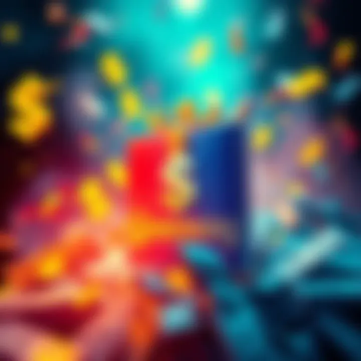 Instagram Giveaway Announcement A colorful Instagram post promoting a giveaway with dollar signs and a prize image, symbolizing financial relief.