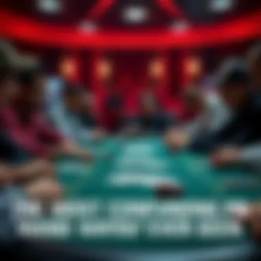 Intense PLO8 Poker Showdown Players at a poker table during a dramatic PLO8 hand with cards showing KKK on the flop