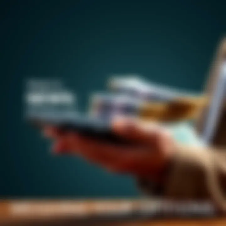 A person holding a calculator and a stack of cash, weighing options for investments or cashing out.