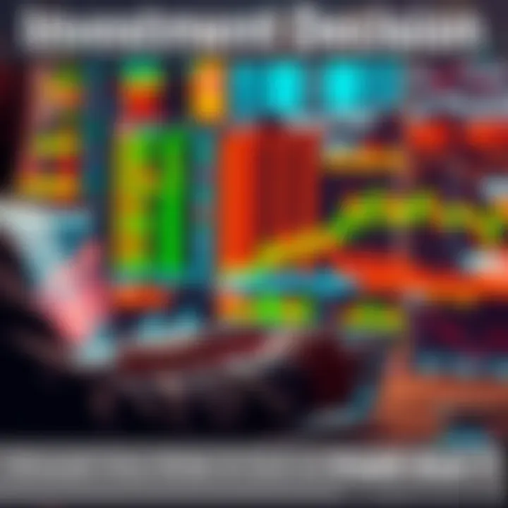 A person looking at stock charts on a laptop, weighing options to hold or sell investments.