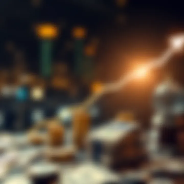 A graphic showing a dramatic increase in money, starting from a small amount and rapidly rising to a larger figure, symbolizing financial success.