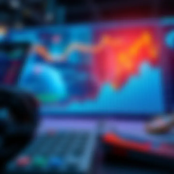 Graph showing potential investment trends and market shifts for 2025 with financial documents