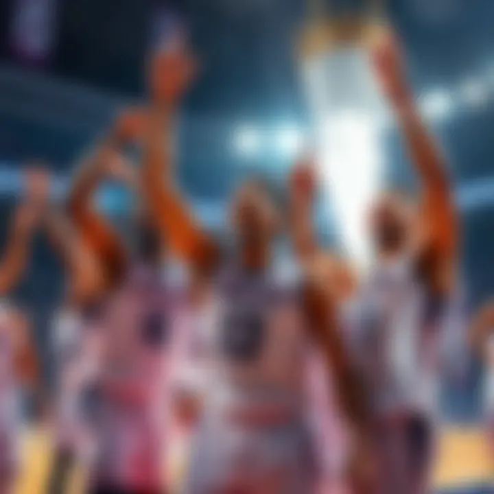 Iowa and Utah State Players Celebrating Iowa and Utah State basketball players celebrating their victory in March Madness 2026
