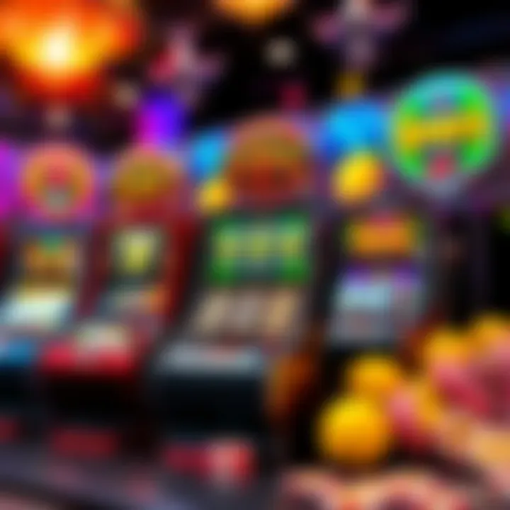 A collage of popular iPhone casino apps featuring colorful slot machines and symbols like cherries and lemons