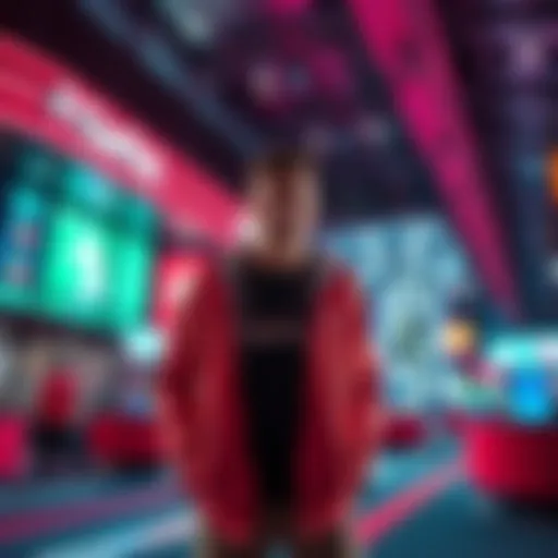 TikTok influencer Ishowspeed stands beside a QR code for the online casino Clarix.cc