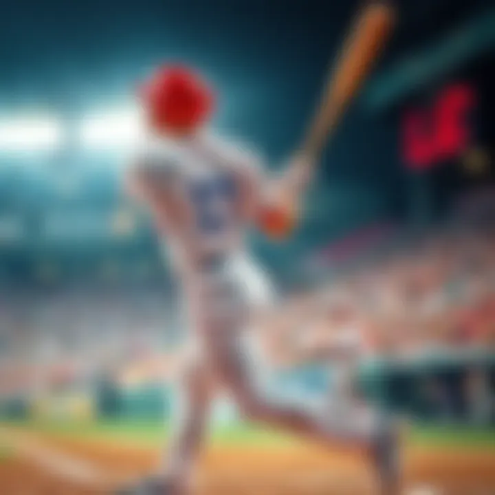 J Walker swings the bat, connecting for a powerful home run during the game