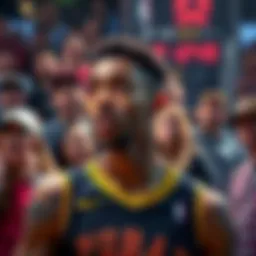 Ja Morant looking surprised after scoring 8 points in an NBA game, with fans in the background showing mixed reactions