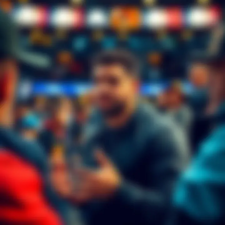 Jalen Brunson discussing his selling strategy with fans in an NBA setting