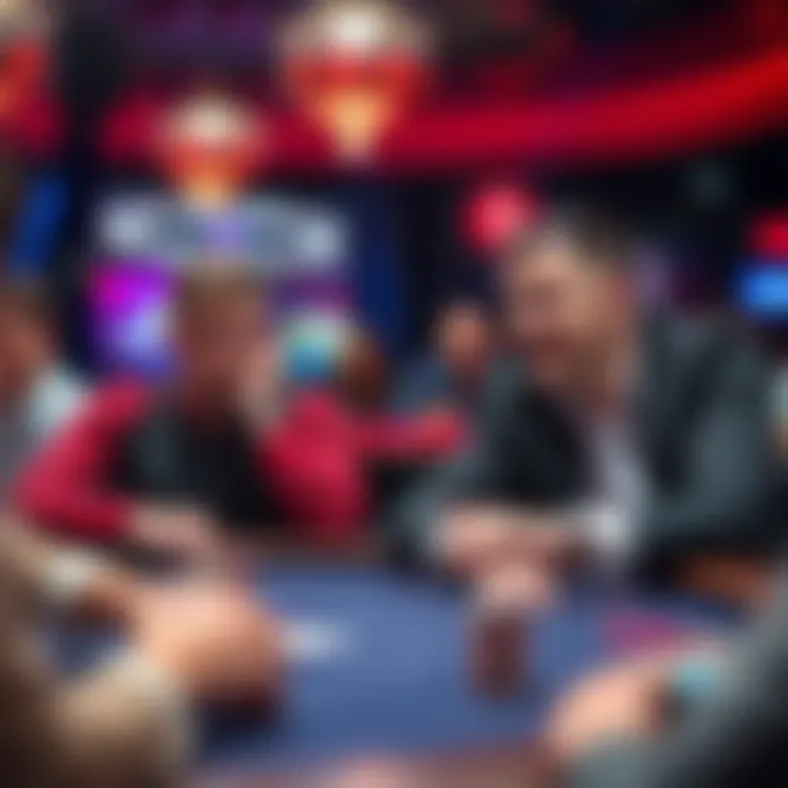 Jared Bleznick and Patrik Antonius at the poker table Jared Bleznick looking surprised while Patrik Antonius replies during Poker After Dark