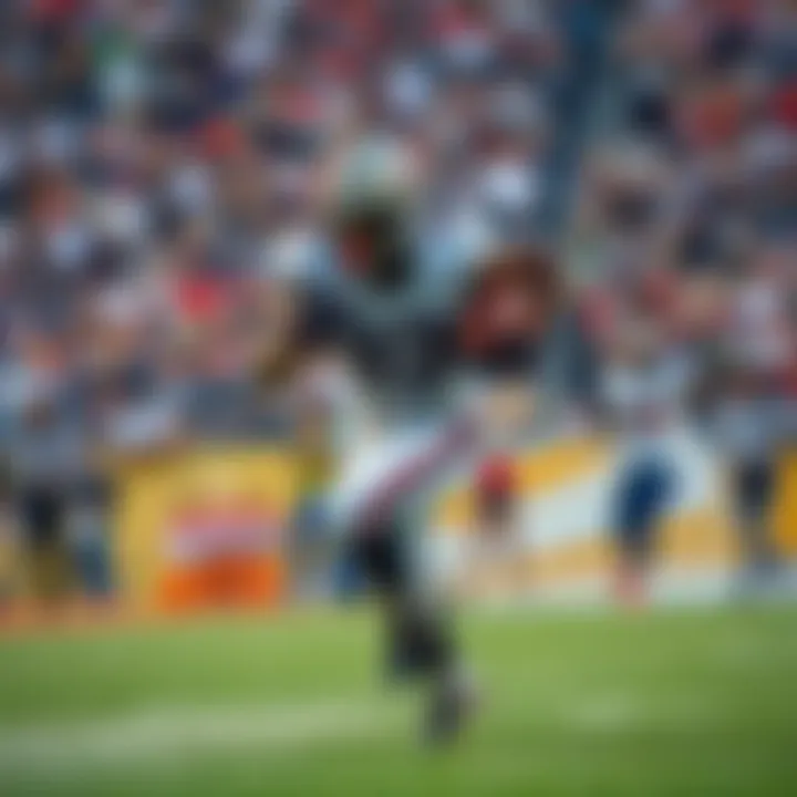 Jonathan Taylor sprinting with the football during a game, showcasing his athleticism and skill as a star running back