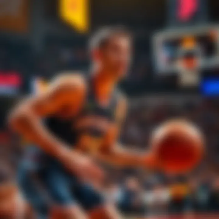 Josh Giddey dribbling the ball on the court, looking determined during a game