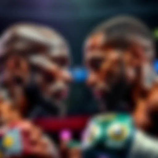 Kamaru Usman and Dricus Du Plessis face off in a tense moment before their match, both fighters focused and determined.