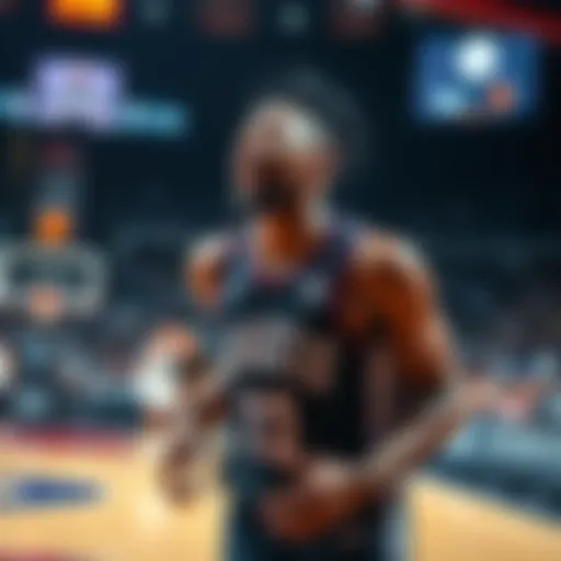 Kawhi Leonard in action on the basketball court, showcasing his skills and focus during a game