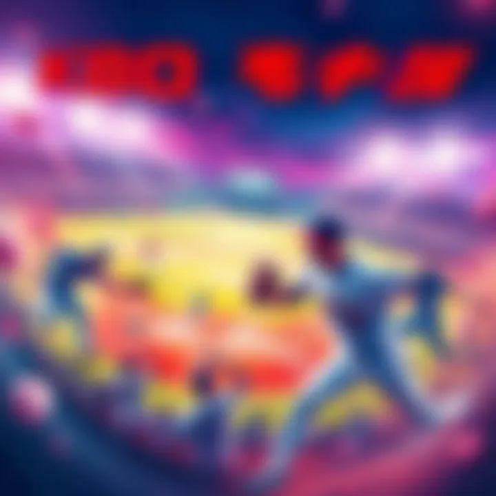 A vibrant scene of KBO baseball action with players on the field, basketball players in motion, and a soccer match in the background, showcasing the thrill of multiple sports this season.