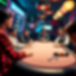 Keno Kobe presents new game strategies in a vibrant setting with players engaged around a gaming table