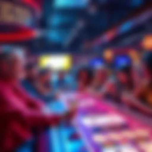Group of people celebrating steady Keno wins at a gaming table, smiling and enjoying the moment