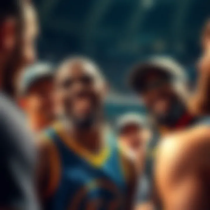 NBA star Kevin Durant laughing during a playful moment with friends