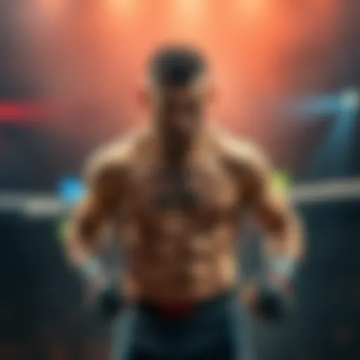 Khamzat Chimaev preparing for a fight, showcasing determination and focus in the Octagon