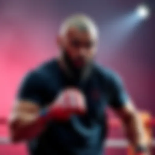 Khamzat training intensely, focusing on his cardio and conditioning for the upcoming match against DDP.
