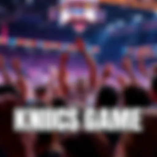 Fans cheering and celebrating a thrilling moment at a Knicks game