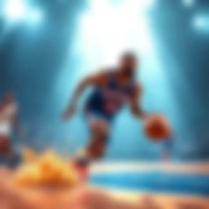 A Knicks player, nicknamed the trash man, hustles on the court, collecting loose balls and making key plays.