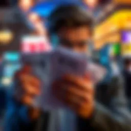 A person holding sensitive documents related to KYC data submission, with a concerned look on their face, symbolizing data privacy issues in online gambling.