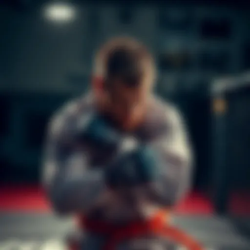 Kyle Daukaus practicing Brazilian Jiu-Jitsu techniques during training session