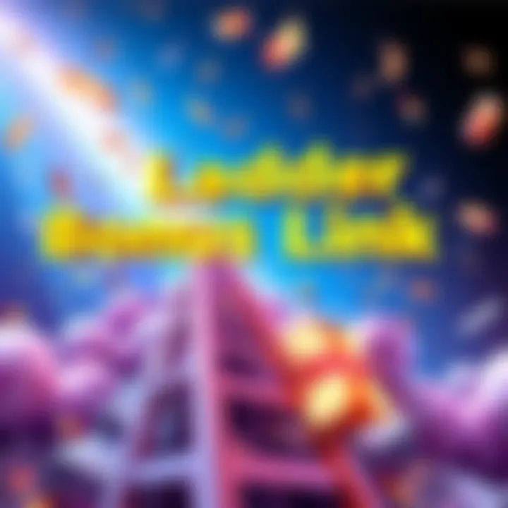 A graphic showing a ladder with money and prizes at the top, representing the Ladder Bonus link rewards.